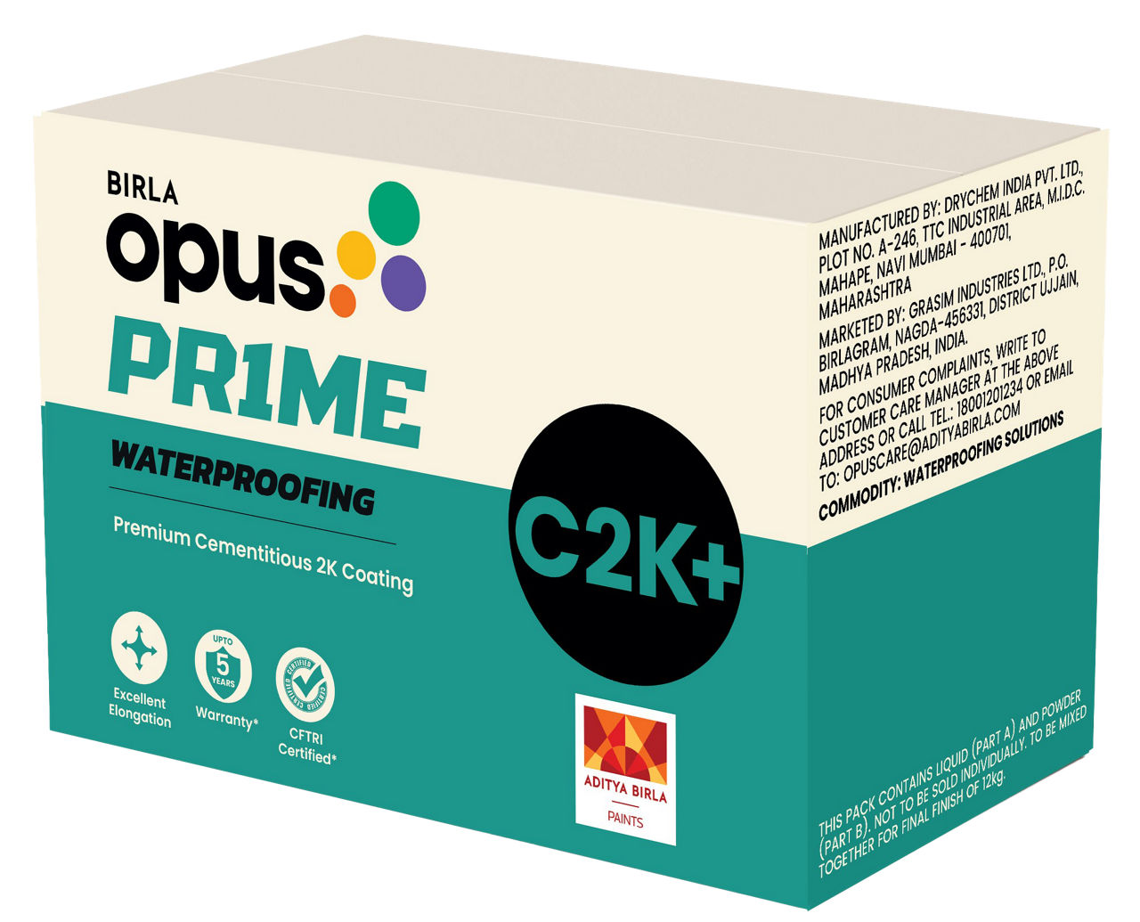 C2K Plus Premium Waterproof Coating: Birla Opus Prime