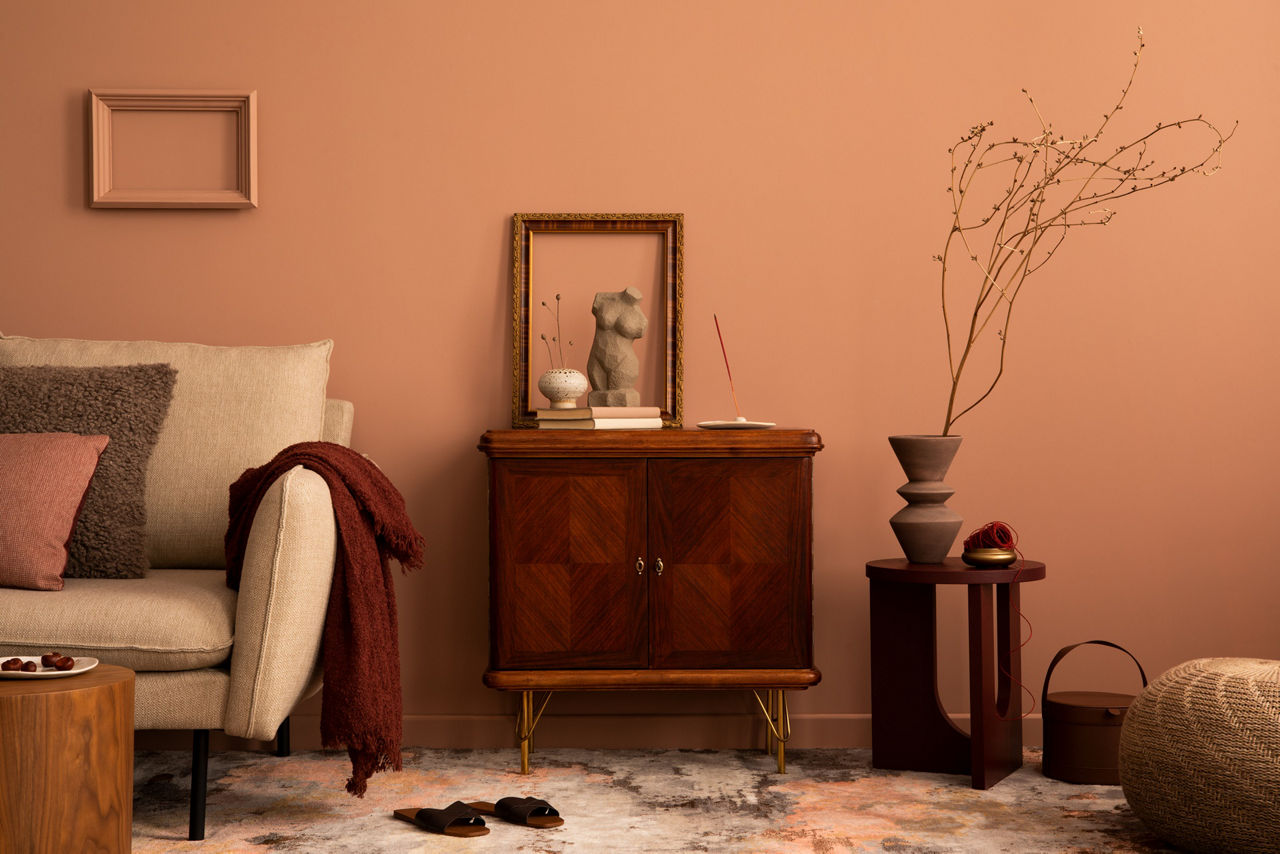 Orange Wall Paint: Visitors in Delhi | Birla Opus